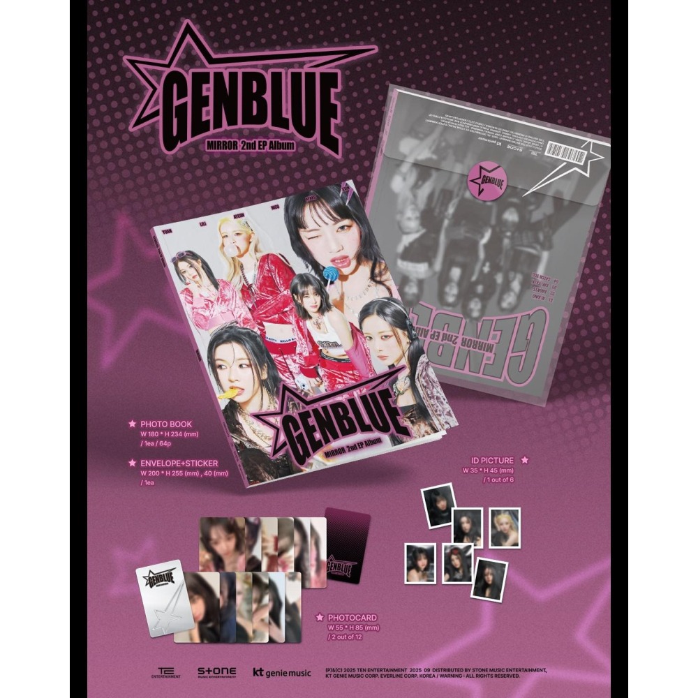微樂客💃預購 GENBLUE - 2ND EP ALBUM [MIRROR] EP二輯-細節圖2