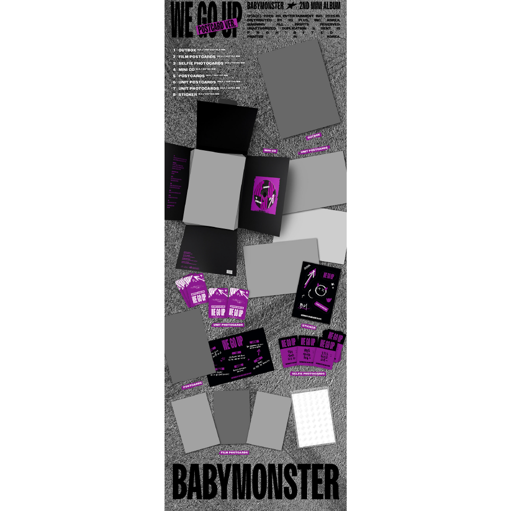 微樂客💃預購 *迷你BEAM鑰匙圈版&POSTCARD版* BABYMONSTER - [WE GO UP]-細節圖2