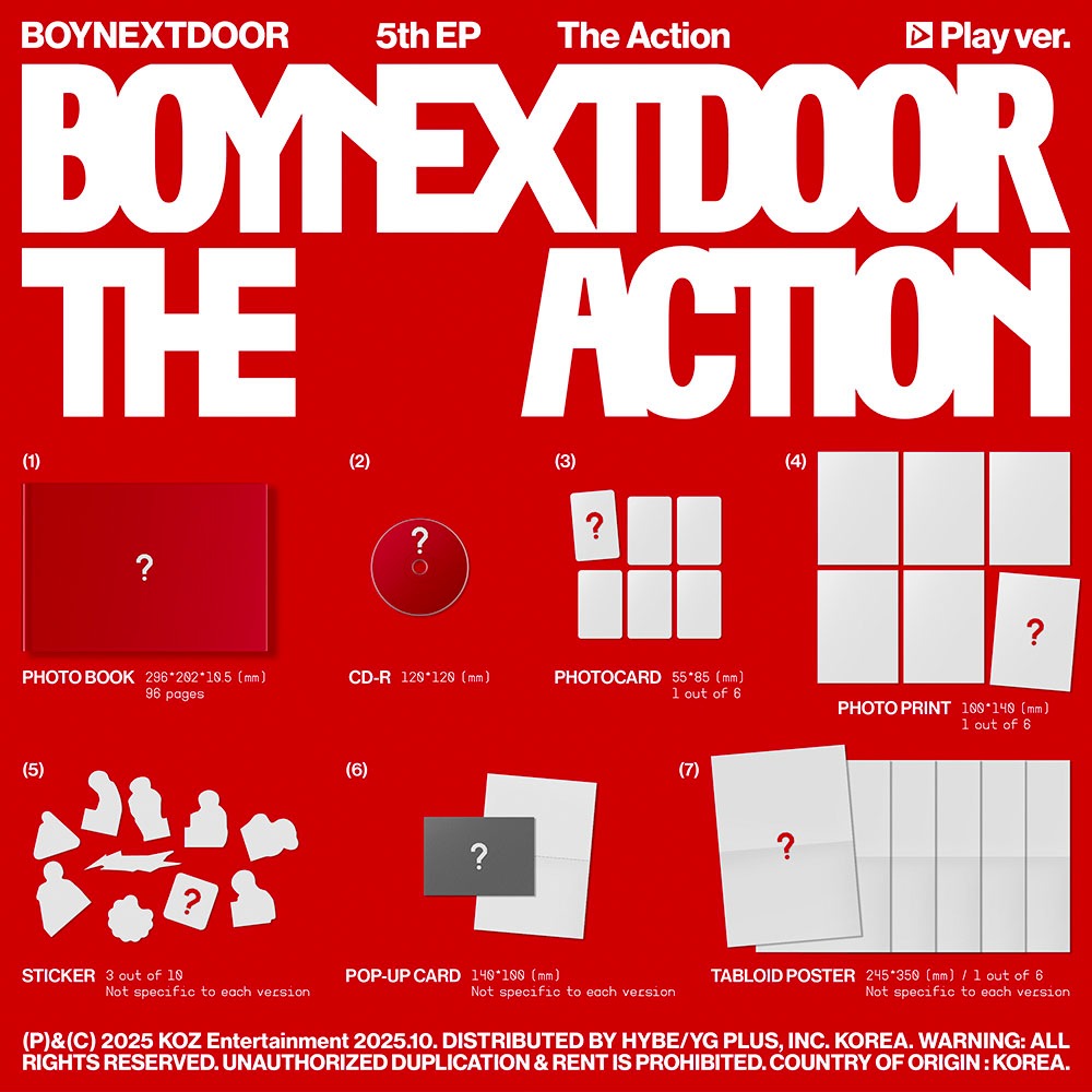 微樂客💃預購/通路特典  BOYNEXTDOOR - 5TH EP [THE ACTION]-細節圖2