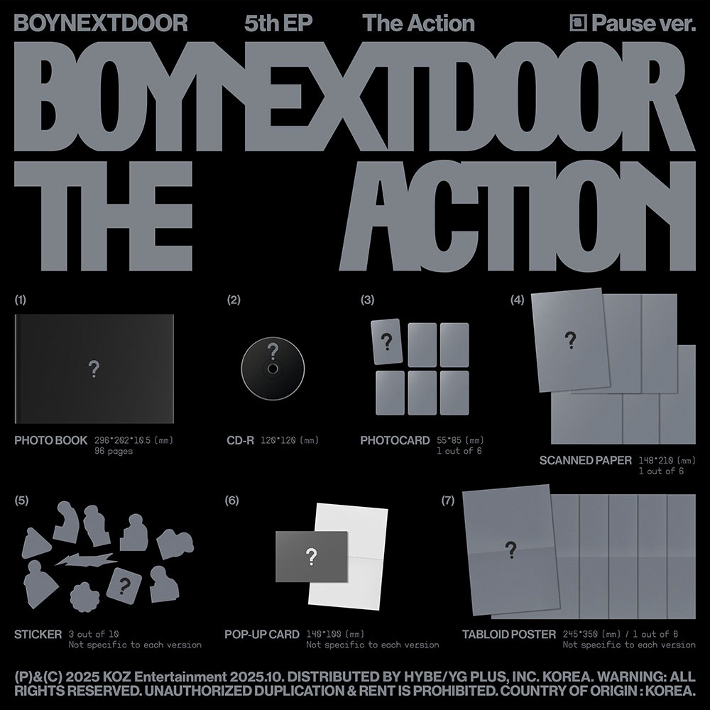 微樂客💃預購/通路特典  BOYNEXTDOOR - 5TH EP [THE ACTION]-細節圖4