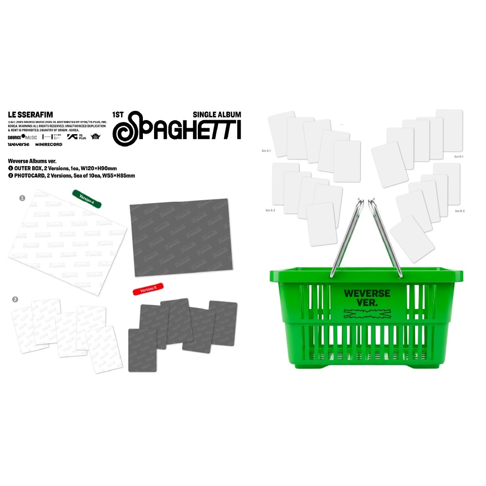 微樂客💃預購/通路特典 LE SSERAFIM - 1ST SINGLE ALBUM [SPAGHETTI]-細節圖4