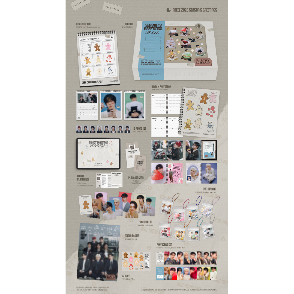 微樂客💃預購/通路特典 ATEEZ - 2026 SEASON＇S GREETINGS 年曆組合-細節圖2