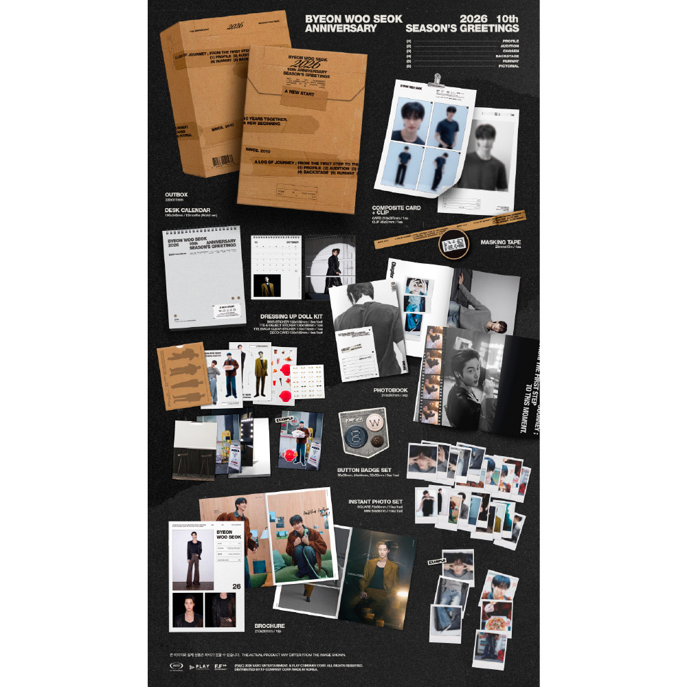 微音樂💃預購截止12.14/通路特典 邊佑錫 BYEON WOO SEOK - 2026 SEASON＇S 年曆組合-細節圖2