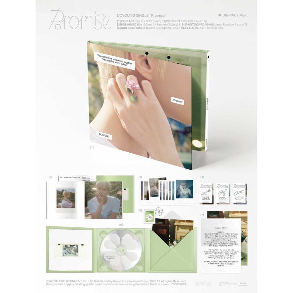 微樂客💃預購/兩種通路LD特典 道英 DOYOUNG (NCT) SINGLE [PROMISE]-細節圖2