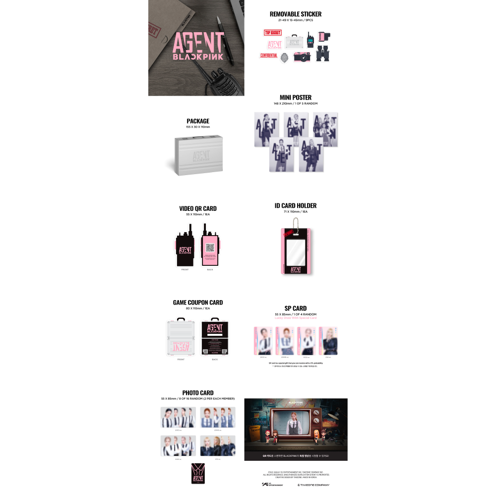 微樂客💃預購 BLACKPINK - THE GAME PHOTOCARD [AGENT BLACKPINK]-細節圖2