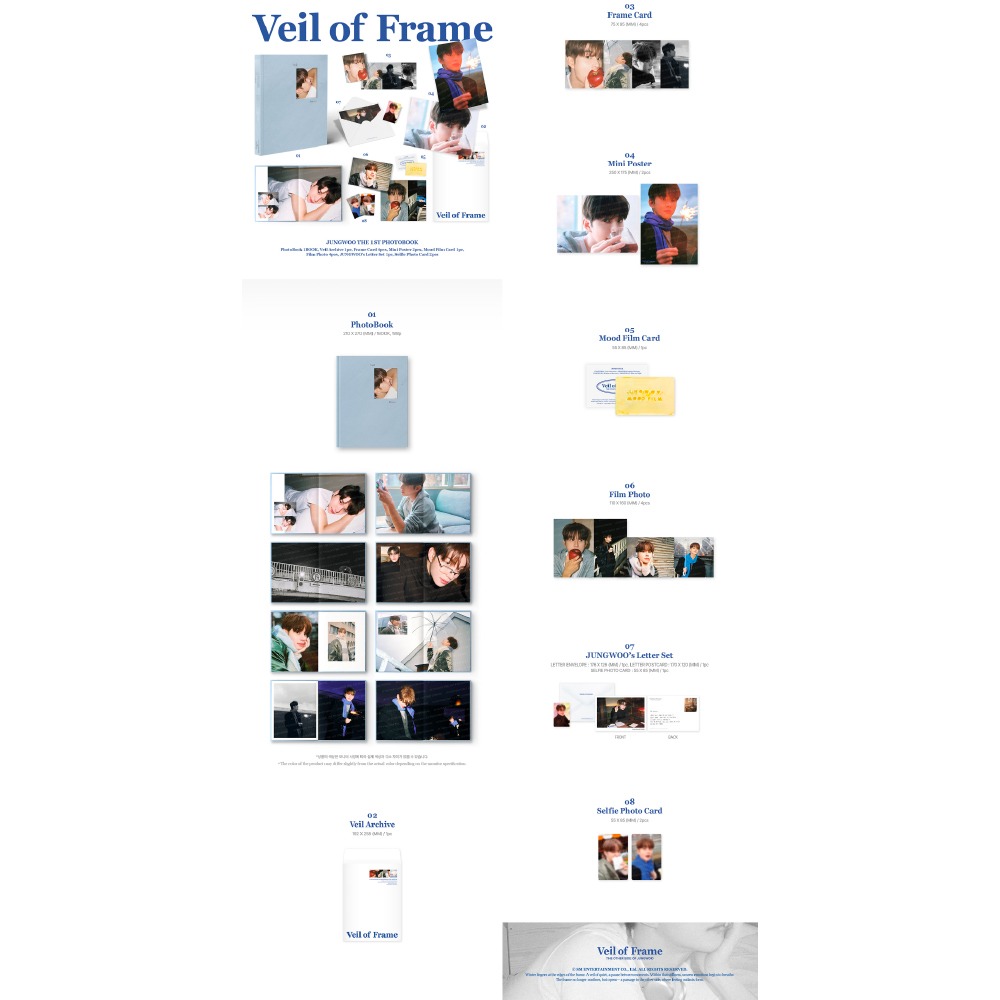 微樂客💃 預購 JUNGWOO 金廷祐 - 第一本寫真書 [VEIL OF FRAME]-細節圖2