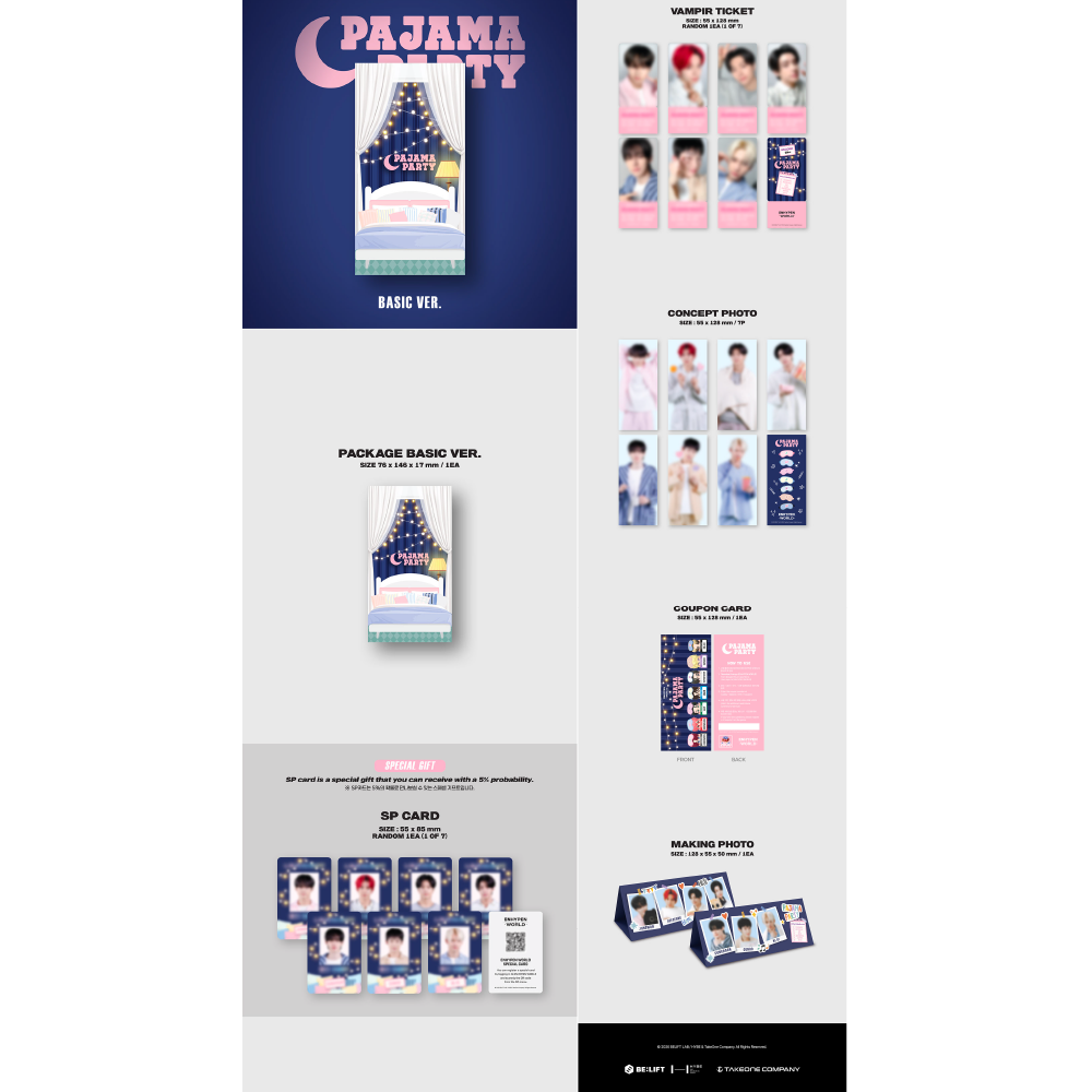 微樂客💃 預購 ENHYPEN - WORLD COUPON CARD PAJAMA PARTY-細節圖3