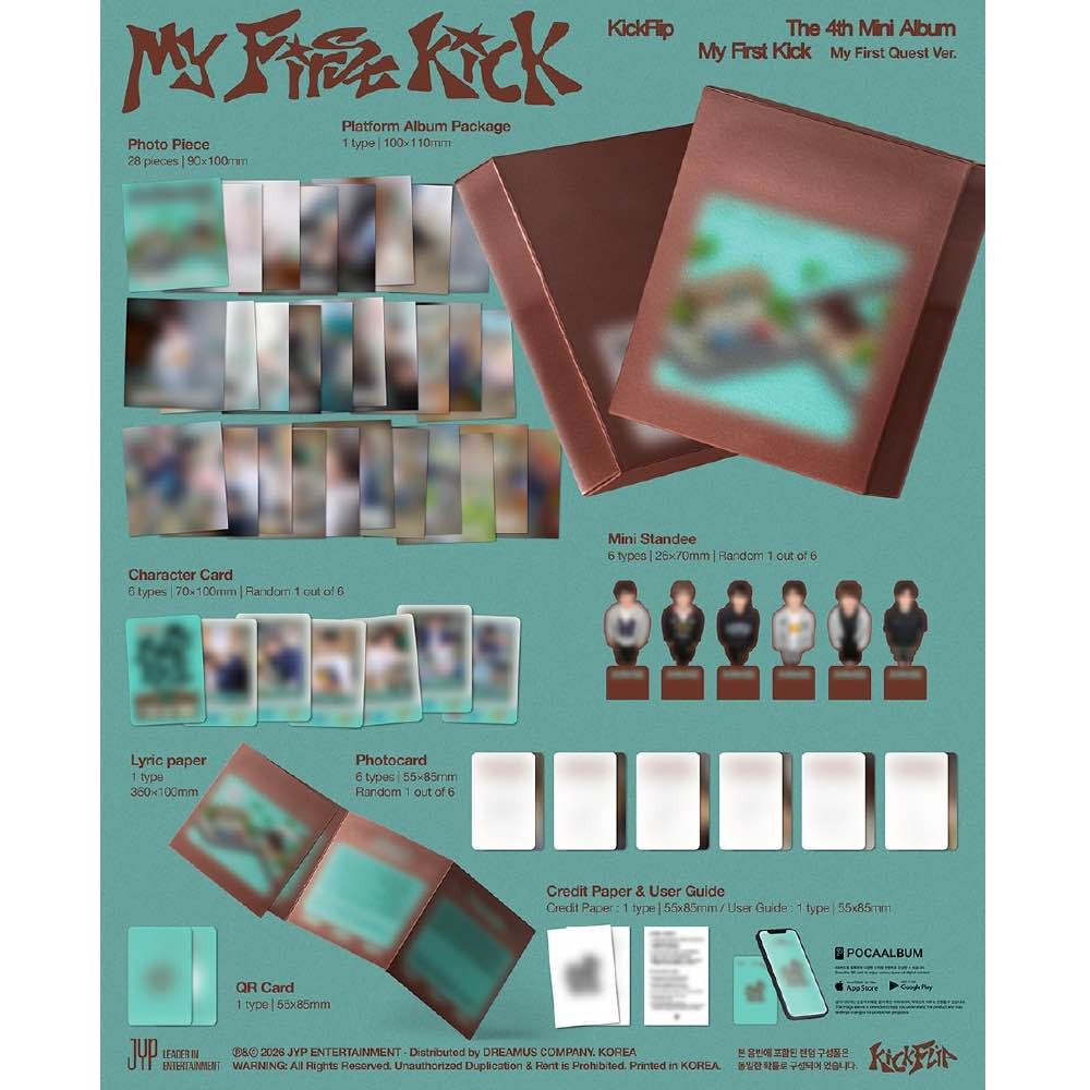 微樂客💃預購/通路特典 KICKFLIP - 4TH MINI ALBUM [MY FIRST KICK] 迷你四輯-細節圖2