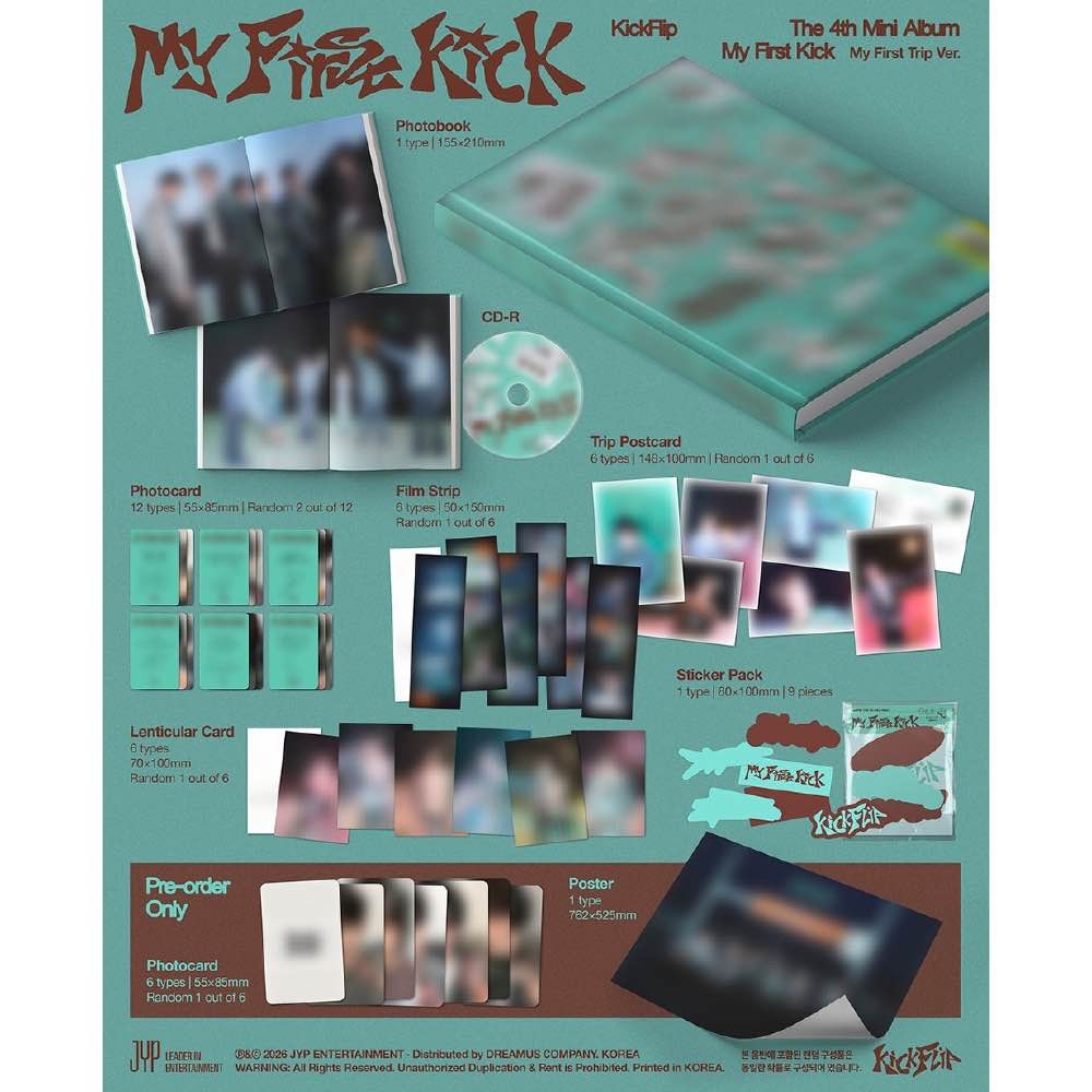 微樂客💃預購/通路特典 KICKFLIP - 4TH MINI ALBUM [MY FIRST KICK] 迷你四輯-細節圖3
