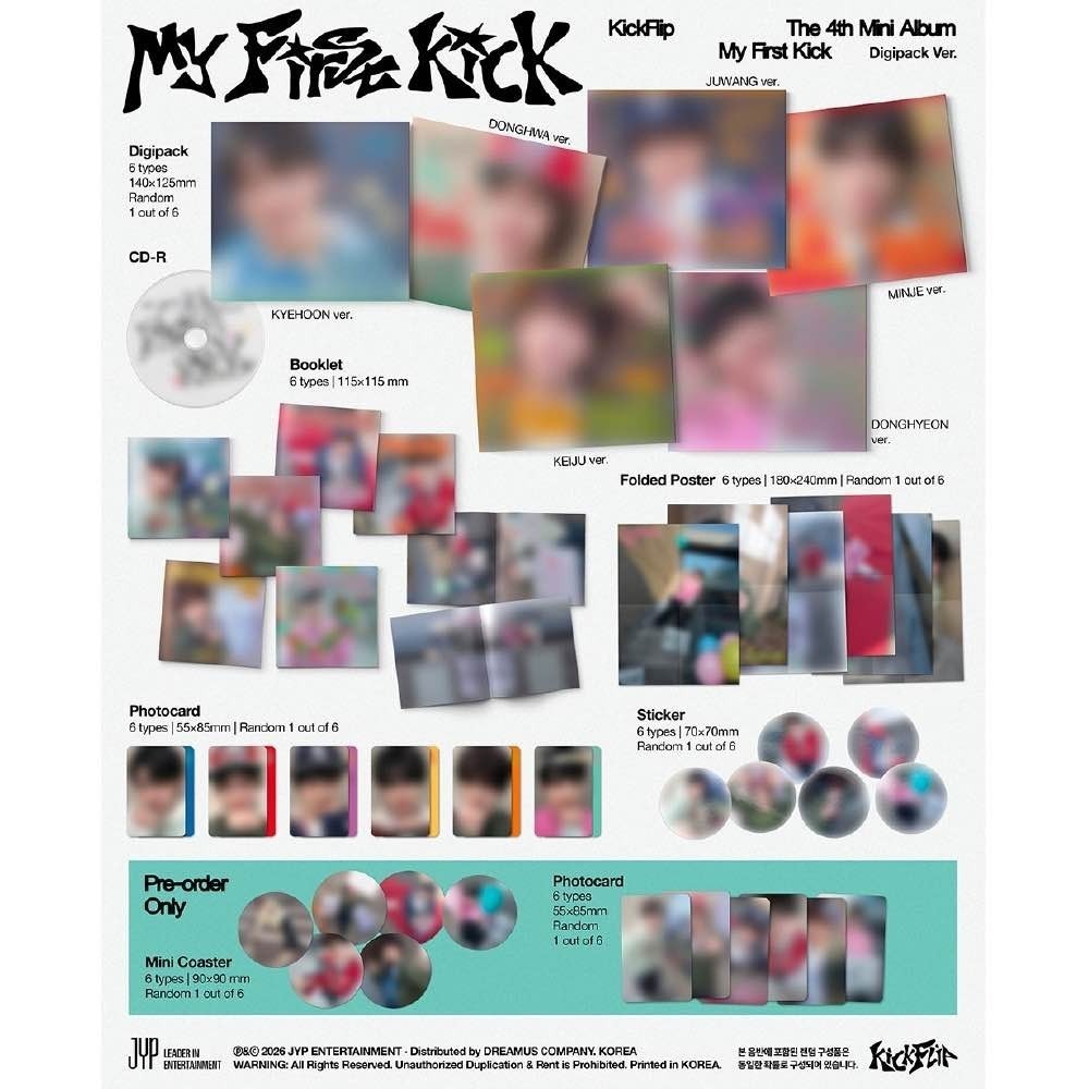 微樂客💃通路特典 KICKFLIP - 4TH MINI ALBUM [MY FIRST KICK] 迷你四輯-細節圖4