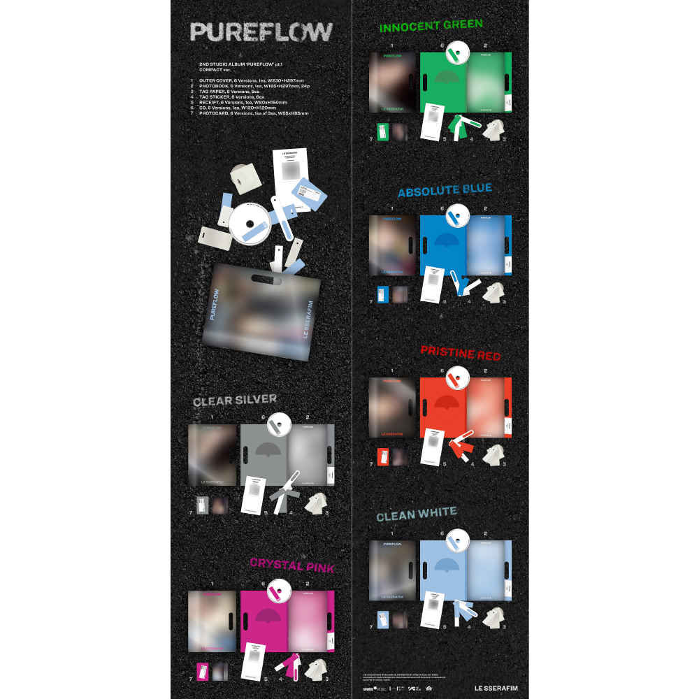 微樂客💃預購/通路特典 LE SSERAFIM - 2ND STUDIO ALBUM [PUREFLOW PT.1]-細節圖3