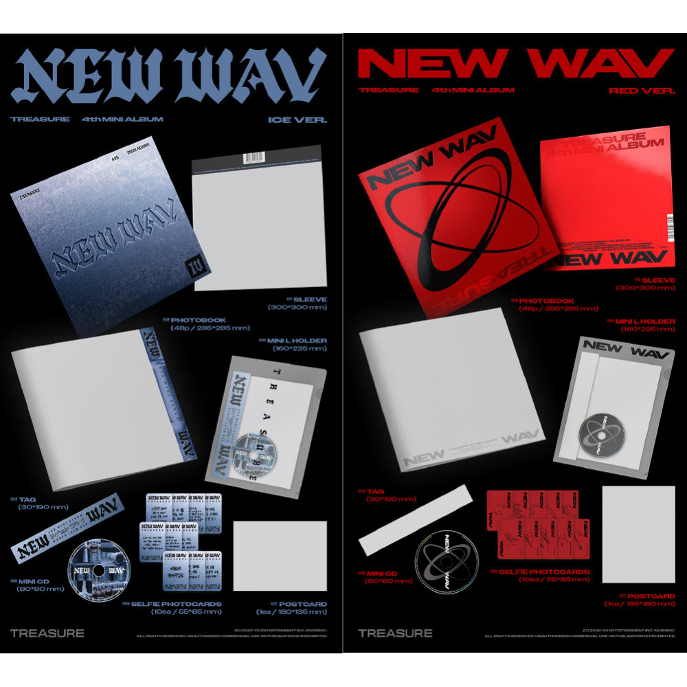 微樂客💃預購 TREASURE - 4TH MINI ALBUM [NEW WAV]  迷你四輯-細節圖2