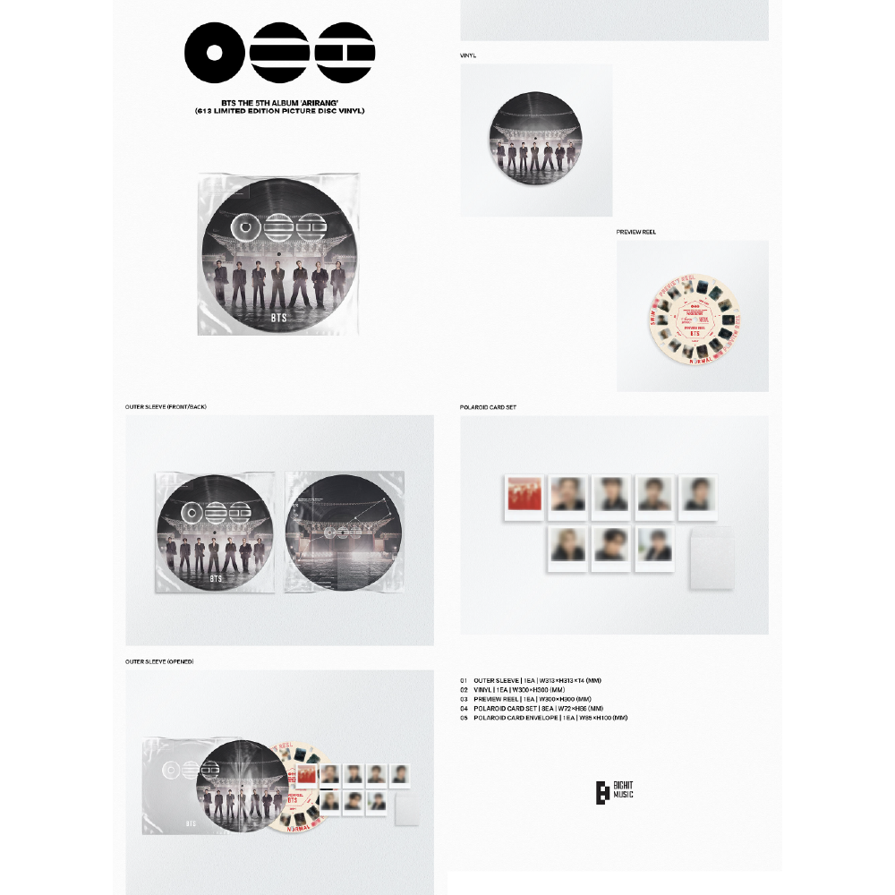 微樂客💃預購 BTS-ARIRANG(613 LIMITED EDITION PICTURE DISC VINYL)-細節圖2