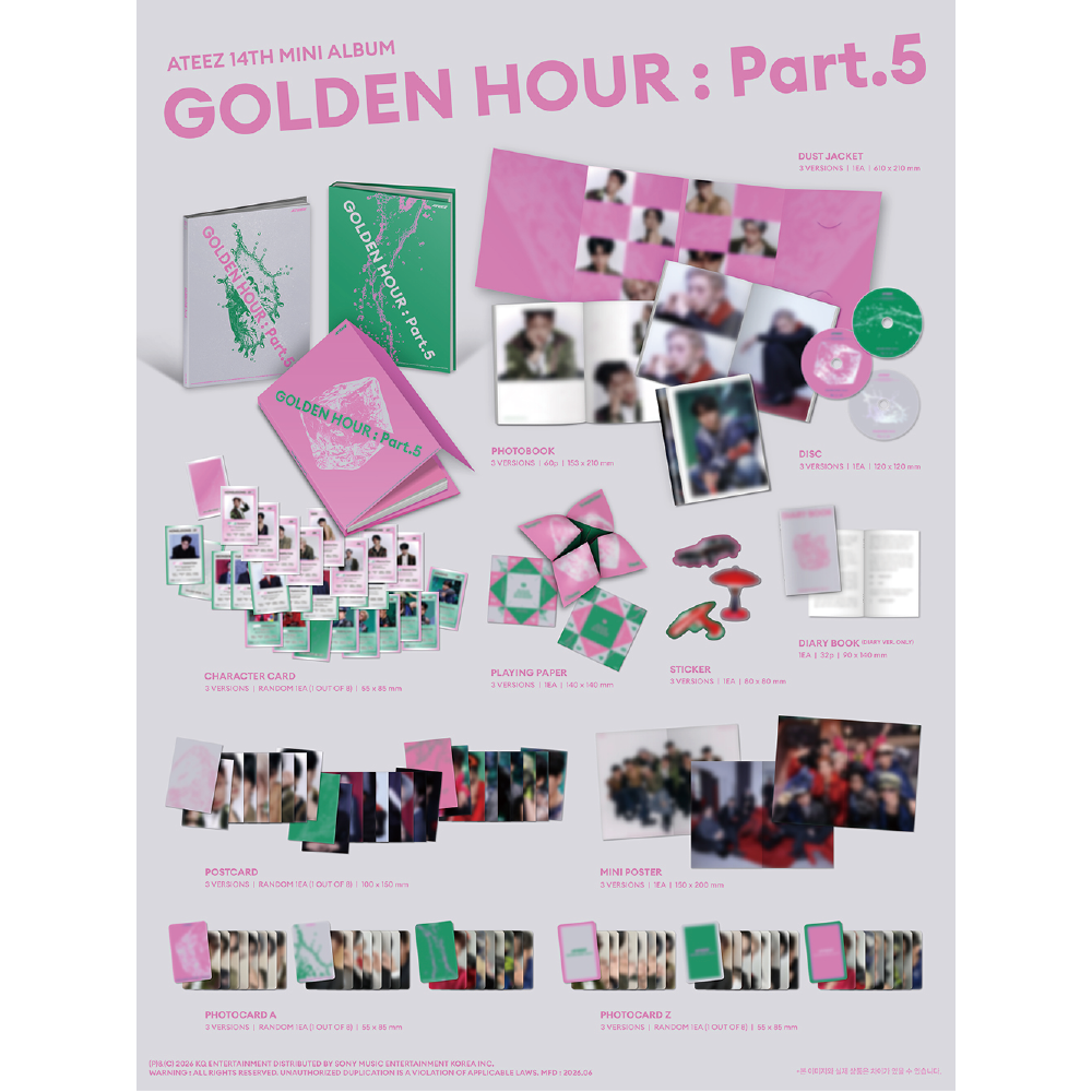 微樂客💃 ATEEZ - 迷你十四輯 [GOLDEN HOUR : PART.5]-細節圖2
