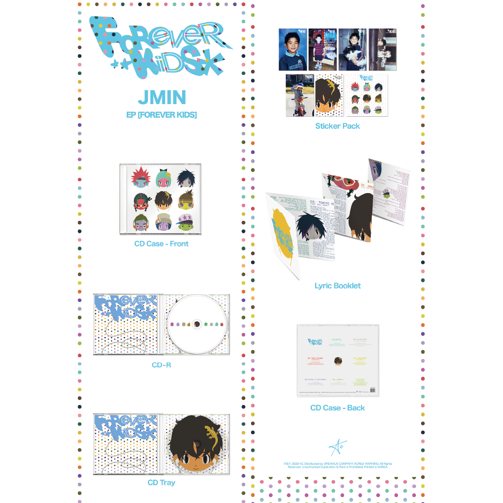 微樂客💃預購 JMIN - EP ALBUM [FOREVER KIDS]-細節圖2