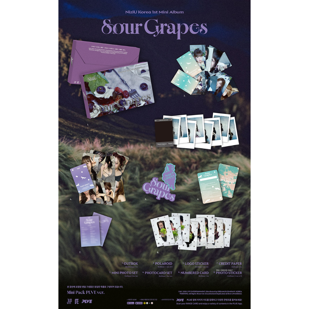 微樂客💃預購 NIZIU - 1ST MINI ALBUM [SOUR GRAPES] 迷你一輯-細節圖4