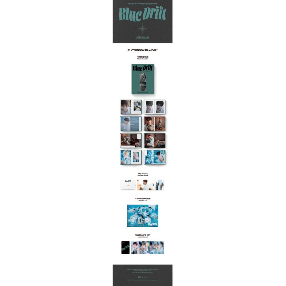 微樂客💃預購 ATEEZ - 8TH ANNIVERSARY PHOTOBOOK [BLUE DRIFT]-細節圖2