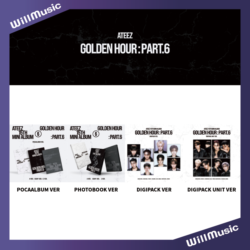 微樂客💃預購 ATEEZ - 15TH MINI ALBUM [GOLDEN HOUR : PART.6]