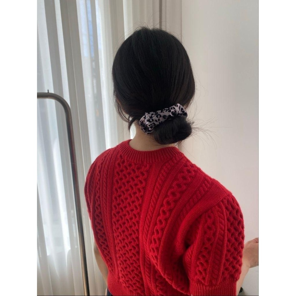 ✨️Korinana🇰🇷正韓東大門代購｜秋冬新品預購｜韓系緞面光感豹紋大腸髮圈(5色)韓國流行髮飾代購 pa-細節圖4