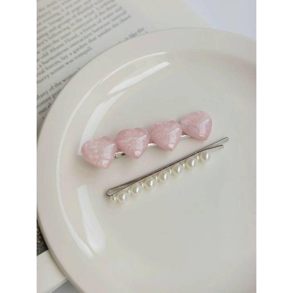 ✨️Korinana🇰🇷正韓東大門代購｜現貨+預購｜夢幻愛心髮夾套組（3色）韓國流行髮飾代購 ins 百搭 eei-細節圖4