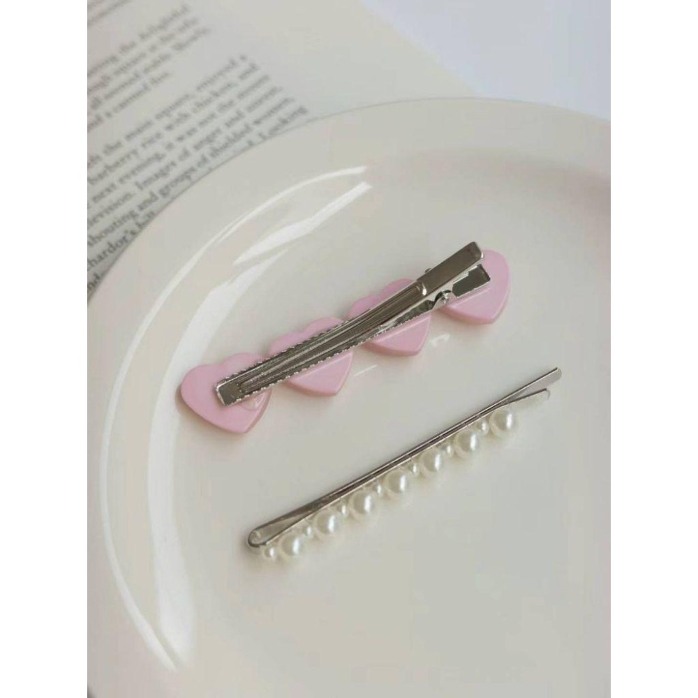 ✨️Korinana🇰🇷正韓東大門代購｜現貨+預購｜夢幻愛心髮夾套組（3色）韓國流行髮飾代購 ins 百搭 eei-細節圖7