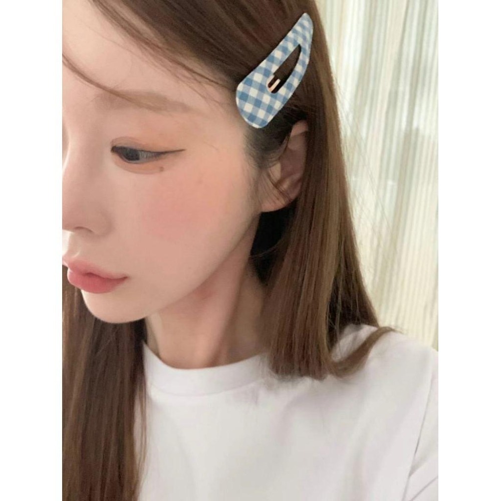 ✨️Korinana🇰🇷正韓東大門Earlobe｜現貨+預購｜格紋髮夾（4色）韓國流行髮飾代購 溫柔時尚歐膩-細節圖4