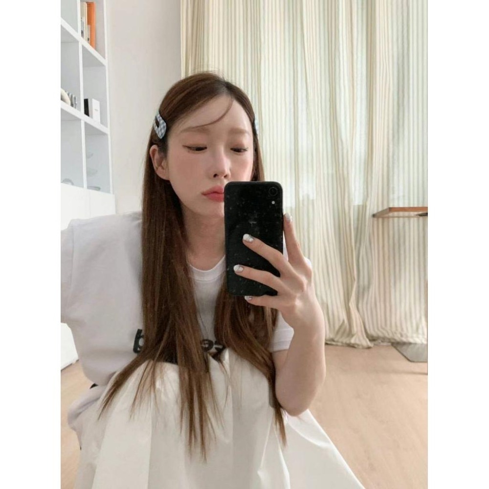 ✨️Korinana🇰🇷正韓東大門Earlobe｜現貨+預購｜格紋髮夾（4色）韓國流行髮飾代購 溫柔時尚歐膩-細節圖6