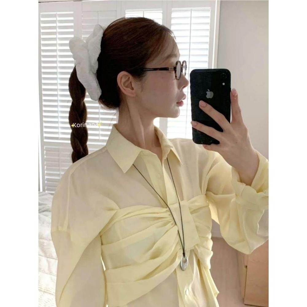✨️Korinana🇰🇷正韓東大門Earlobe｜預購｜精緻鏤空蕾絲立體點點大腸髮圈（黑／白）韓國流行髮飾代購-細節圖3