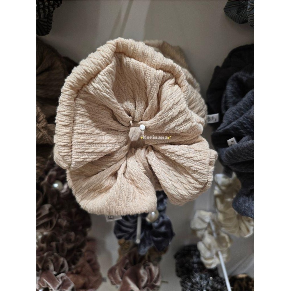 ✨️Korinana🇰🇷正韓東大門Earlobe｜秋冬新品現貨+預購｜軟軟麻花針織大腸髮圈（3色）韓國流行髮飾代購-細節圖5