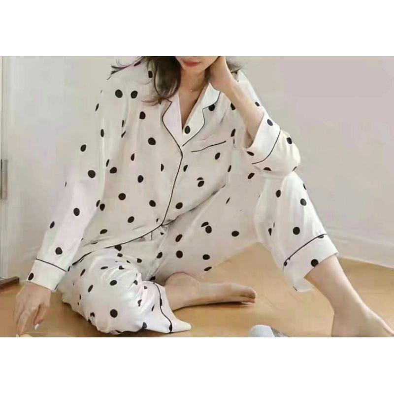 🔸️正韓居家服-現貨多款🔸️韓國東大門 居家服飾／睡衣 套裝上衣+長褲 絲滑 棉質 柔軟 舒適-細節圖3