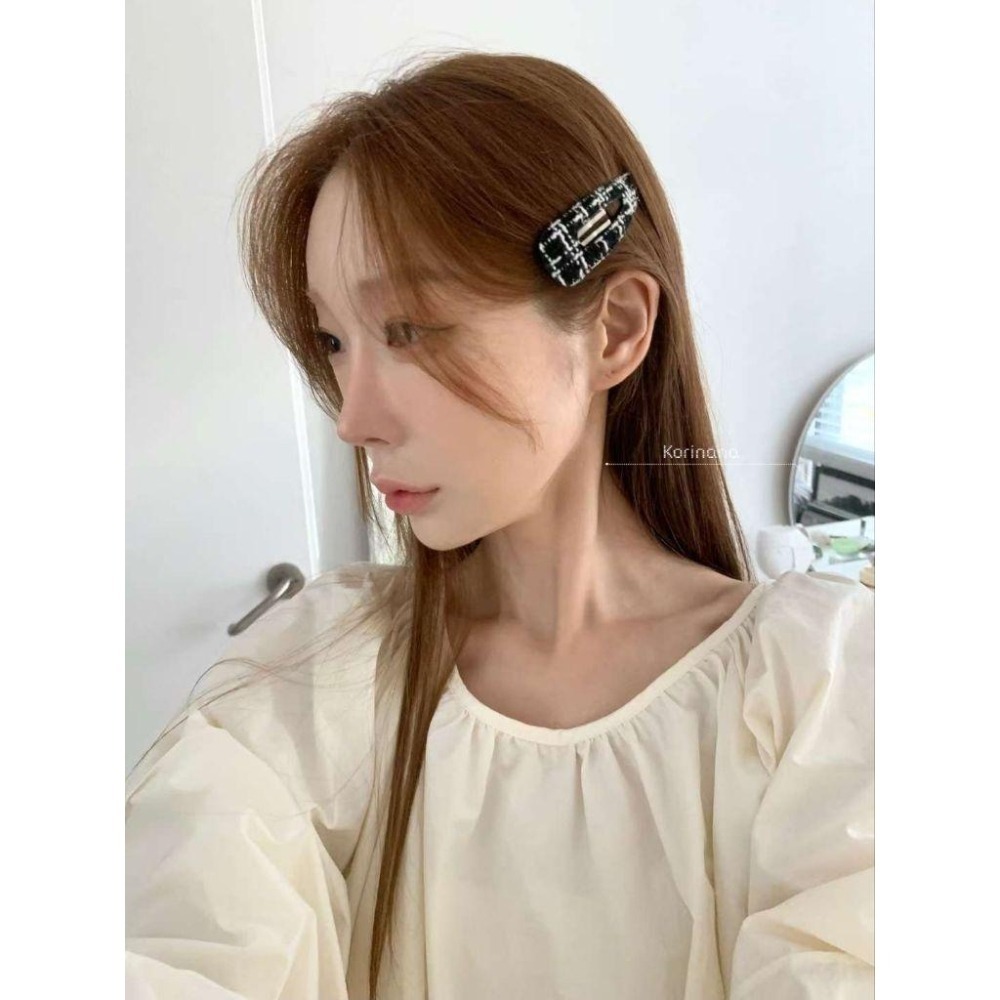 ✨️Korinana 正韓東大門Earlobe｜秋冬新品現貨+預購｜小香風毛呢大腸髮圈/bb髮夾/細髮箍 韓國髮飾代購-細節圖9