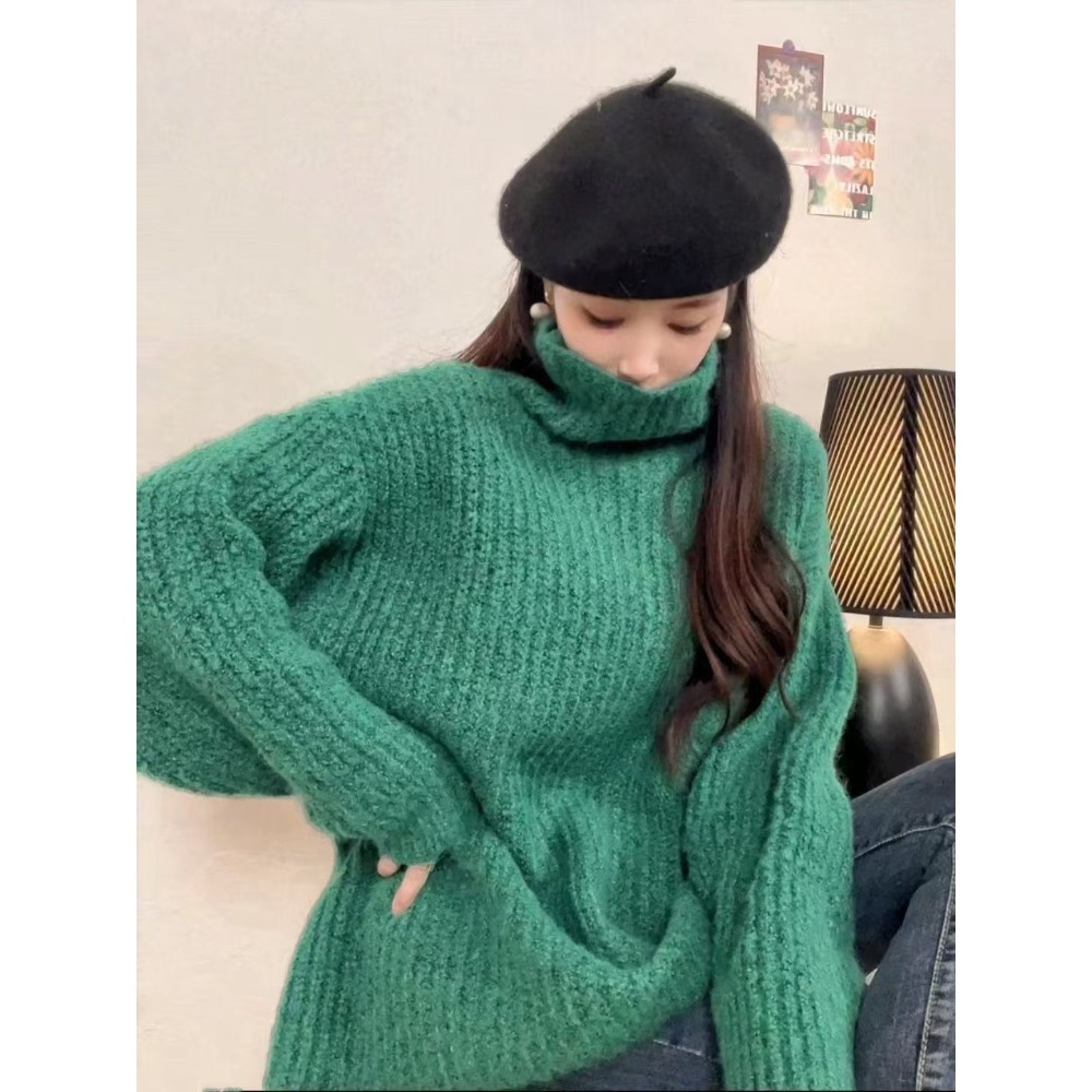 羊駝絨高領毛衣-細節圖2