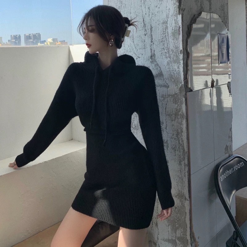 連帽顯瘦包臀短洋-細節圖7