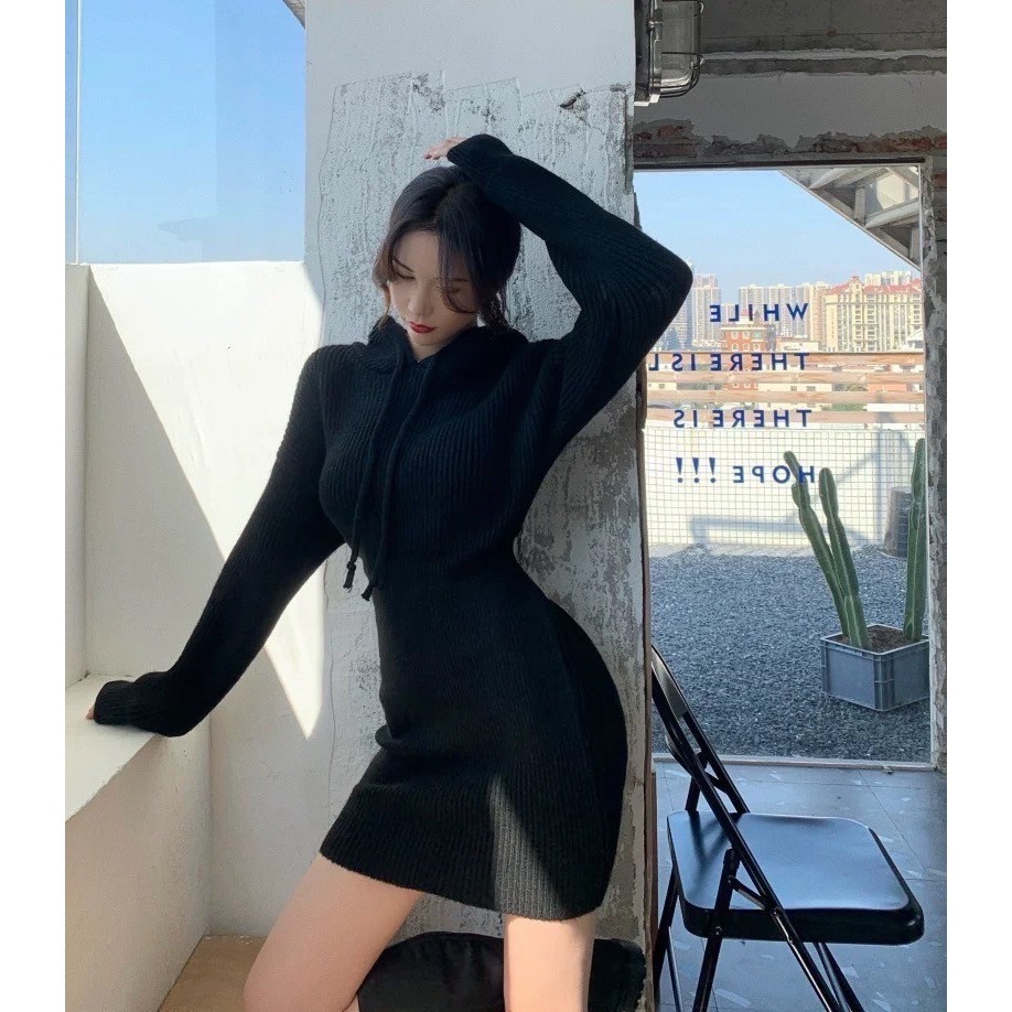 連帽顯瘦包臀短洋-細節圖9