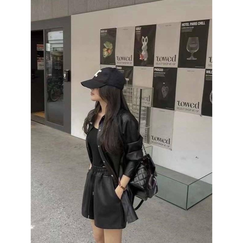 皮革外套短褲套裝-規格圖9