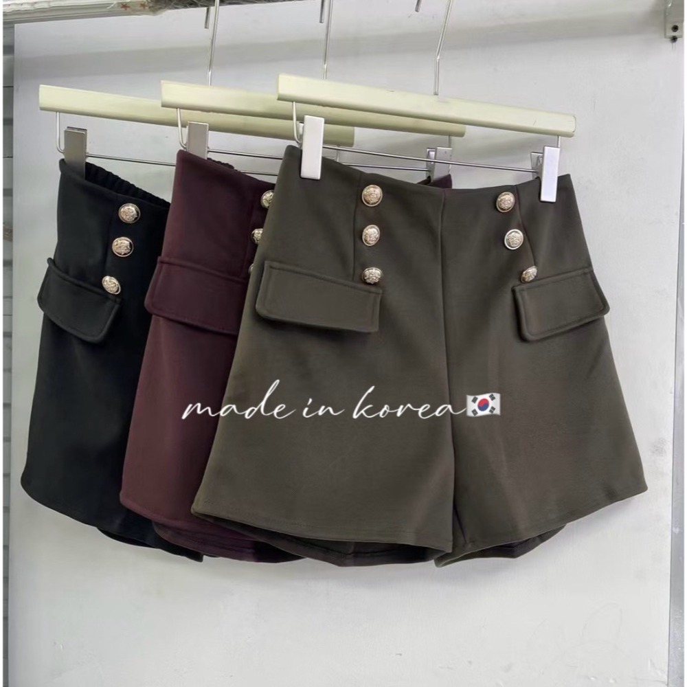 高腰顯瘦呢料短褲-細節圖4