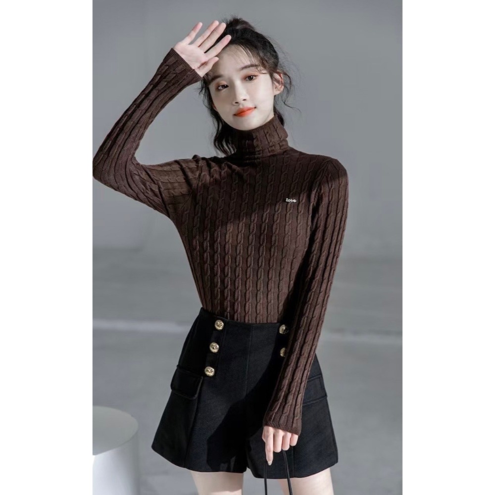 高腰顯瘦呢料短褲-細節圖5