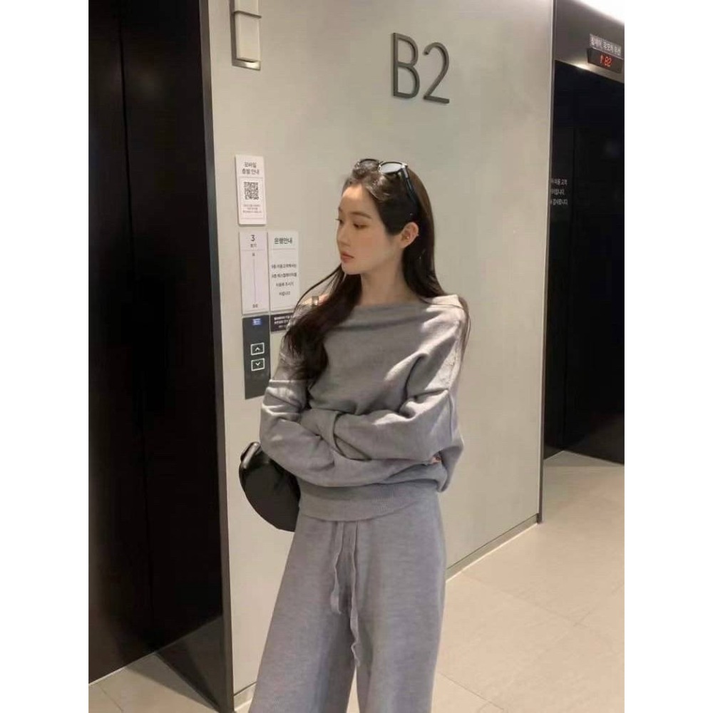 露肩ㄧ字領套裝-細節圖7