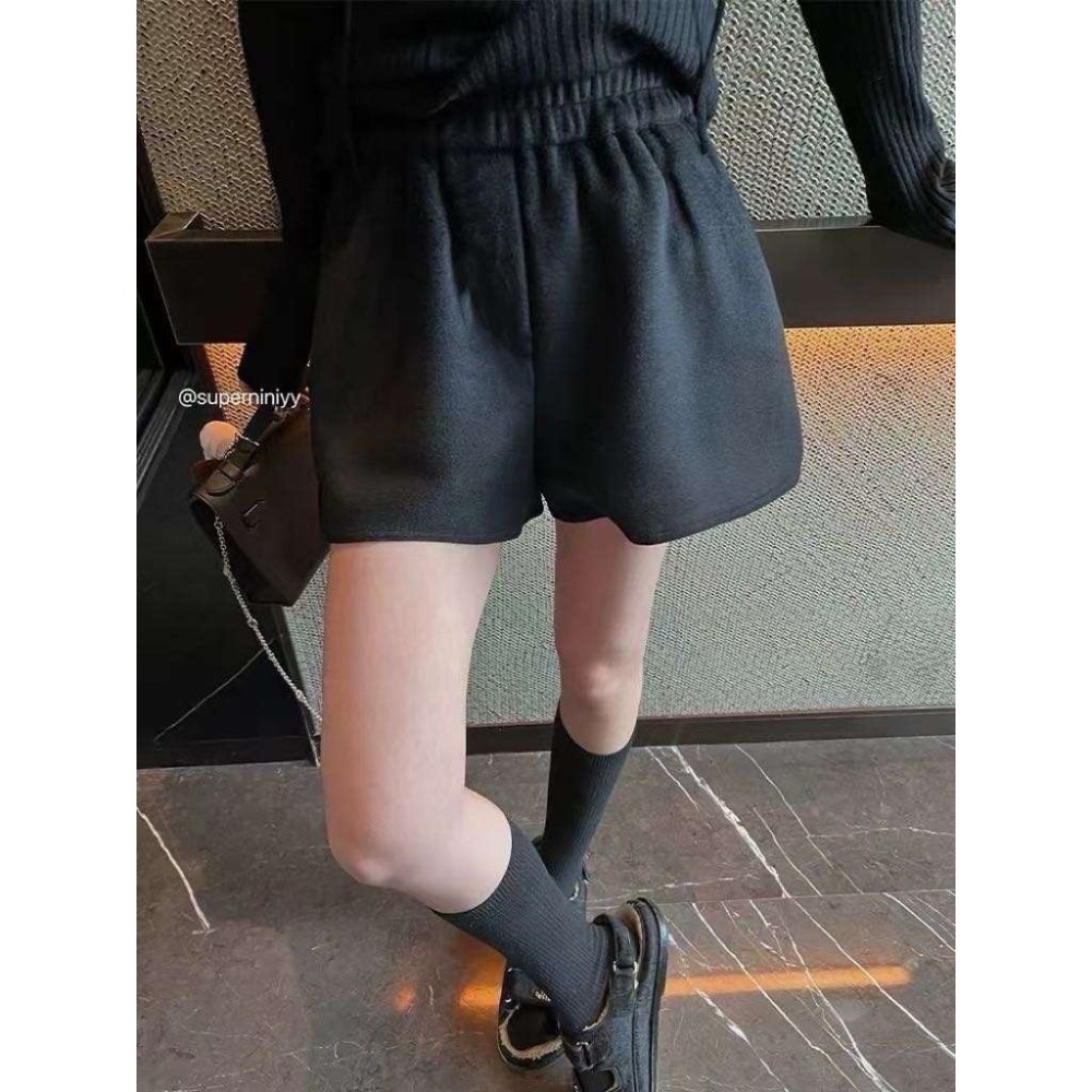 高腰毛呢短褲-規格圖8