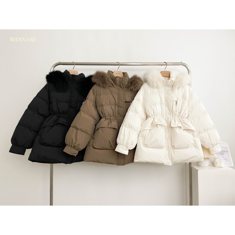 羽絨50鋪棉腰身外套-細節圖9