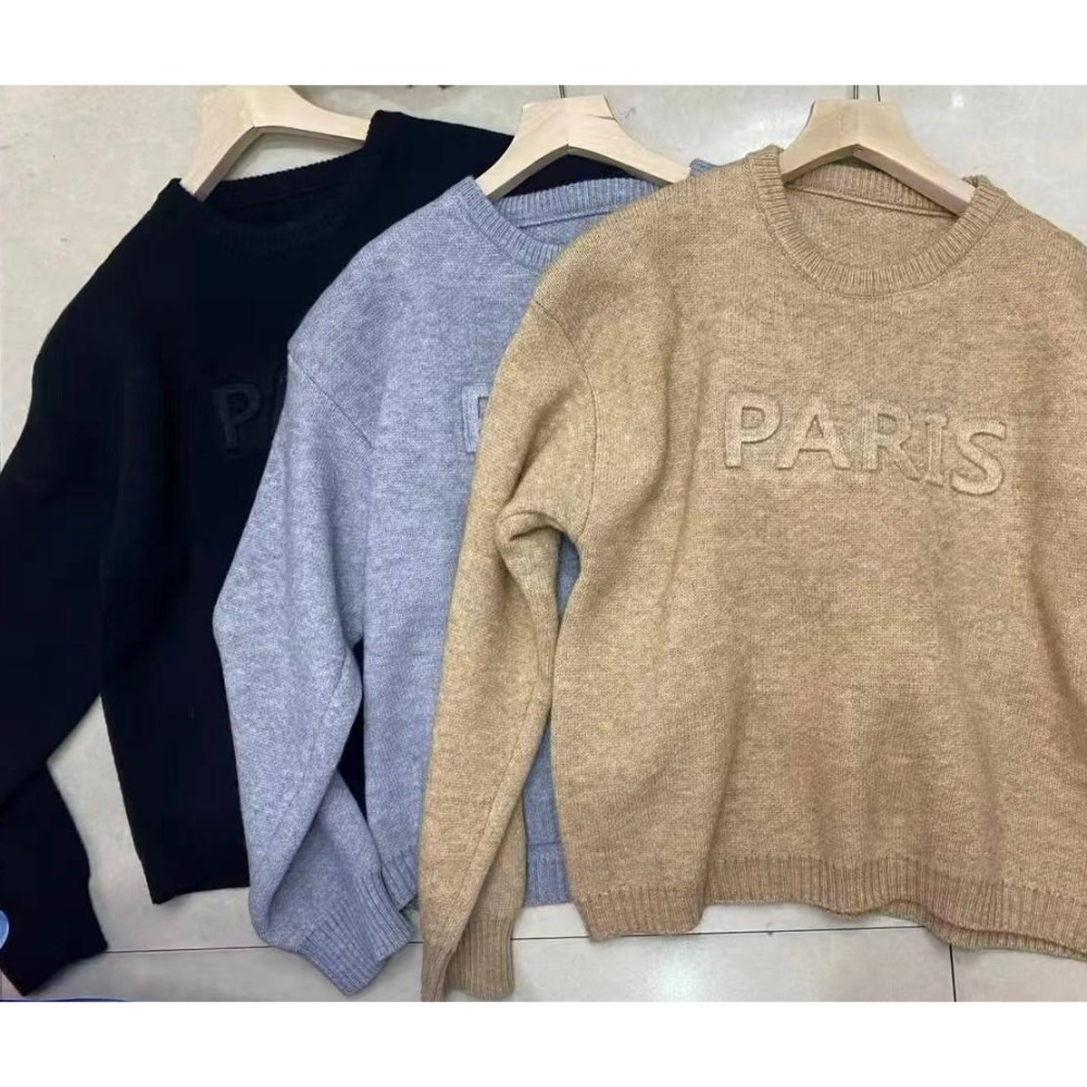 PARIS英字針織套裝-細節圖6