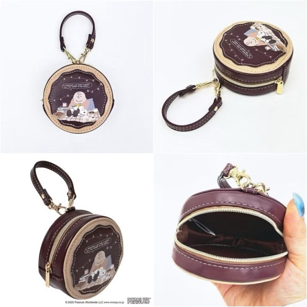 【寶評】日本 Peanuts 史努比馬卡龍甜點 系列 皮革收納包吊飾-細節圖2