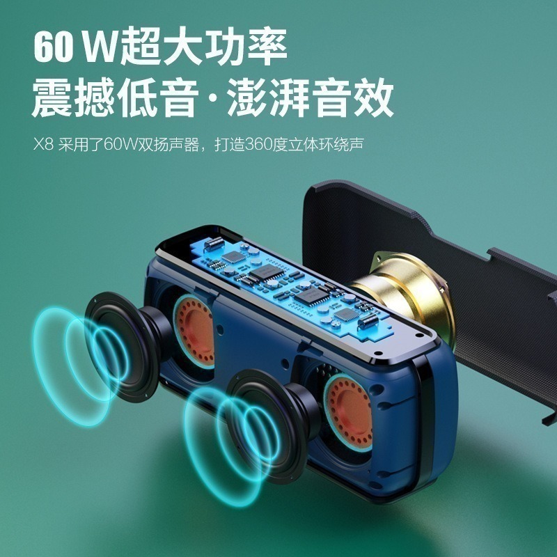 【現貨速發】【商家廠商聯合強力推薦】xdobo喜多寶 x8 60W音箱【X8Ⅱ】新款重低音加強版超高cp值聲音震撼親民價-細節圖3