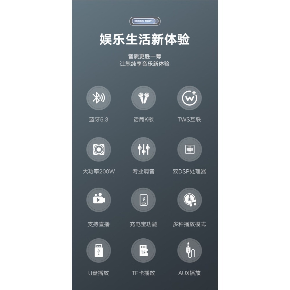 【新品上市】 喜多寶 truth真理 200w Truth真理大功率大音量音箱批發零售 科技感十足-細節圖10