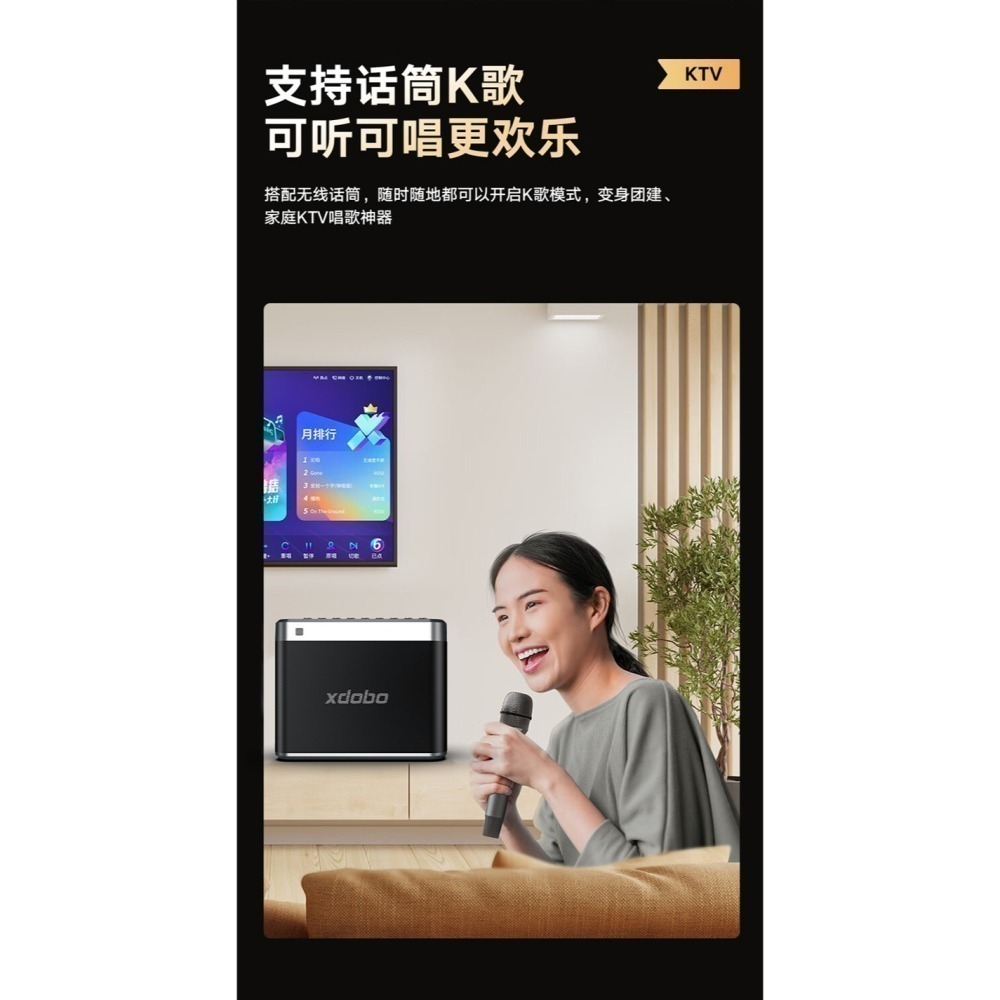 喜多寶Tuner調音師高功率大音量K歌戶外肩帶家庭藍牙音響-細節圖8