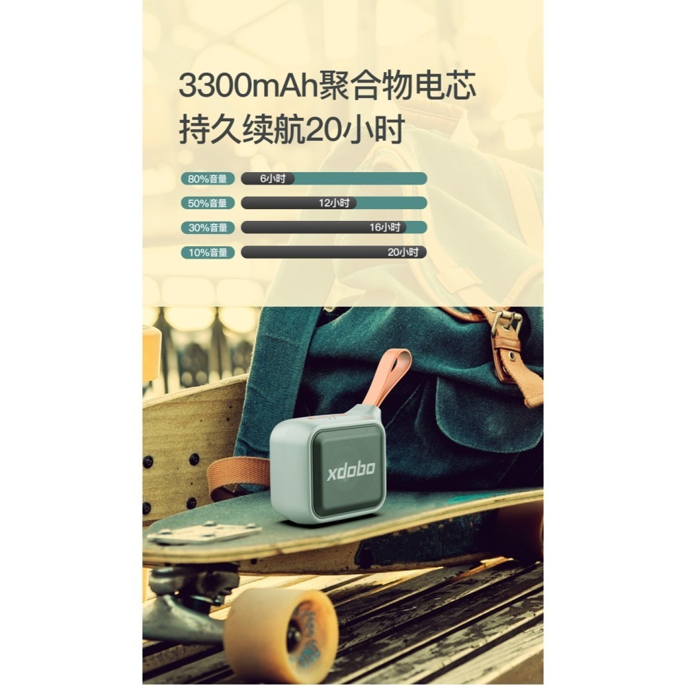 【現貨速發】【商家廠商聯合推薦】XDOBO喜多寶1995 prince 二代12W戶外登山騎行防水低音炮超小巧-細節圖9