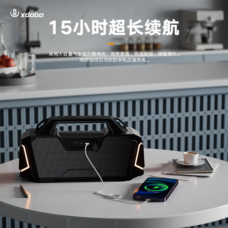 【現貨首發】【喜多寶新品】　XDOBO喜多寶Metro 1992地鐵高功率手提便攜帶燈藍牙音箱-細節圖3