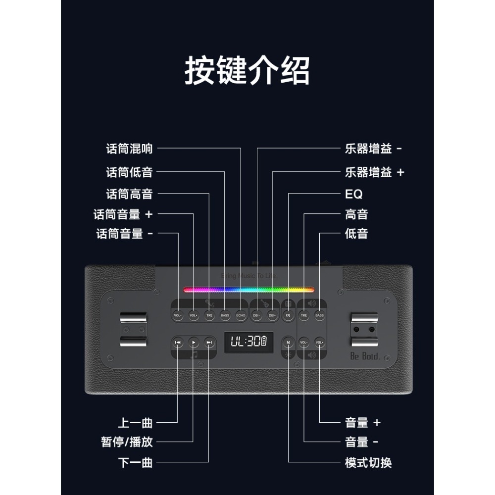 【現貨首發】【喜多寶新品】　XDOBO喜多寶 BMTL Bold 150w大功率手提便攜藍牙音箱-細節圖8