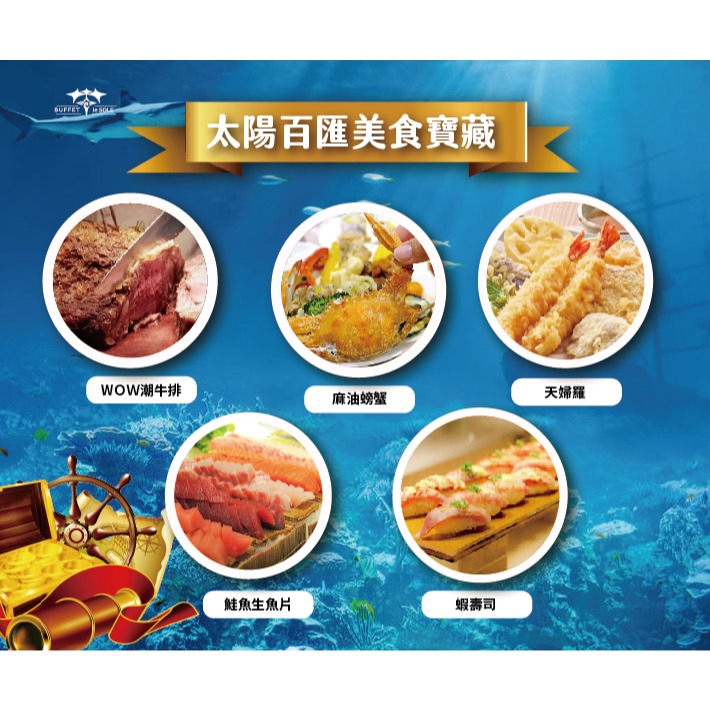 《舒活SOHO》台中 潮港城 太陽百匯 吃到飽 平日午晚餐券 紙本餐券 可面交-細節圖4