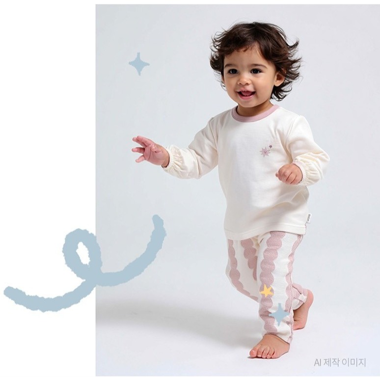 現貨｜ 韓國Dono&Dono / 旗下新品牌Maken Merk 頂級莫代爾家居服 嬰幼兒  寶寶薄長袖睡衣-細節圖9